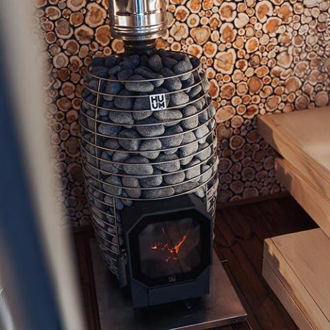 HUUM Hive Flow LS Wood-Burning Sauna Stove w/ Firebox Extension 9.8 kW - Image 9