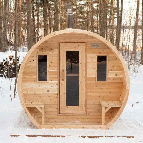 Dundalk Leisurecraft Elation 4-Person Barrel Sauna - Image 2