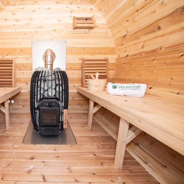 Dundalk Leisurecraft Elation 4-Person Barrel Sauna - Image 5