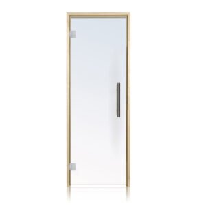 Prosaunas Aspen, Prehung Clear Glass Sauna Door 24x81 (Left Silver Hinges)