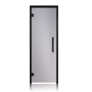 Prosaunas Black Alder, Prehung Tinted Glass Sauna Door 24x81 (Left Black Hinges)