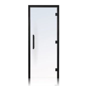 Prosaunas Black Alder, Prehung Clear ADA Glass Sauna Door 36x81 (Right 3 Black Hinges)