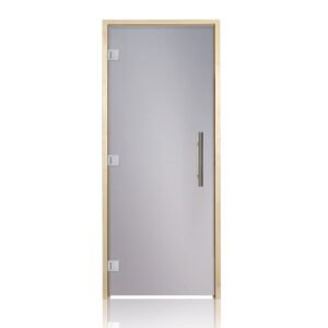 Prosaunas Aspen, Prehung Tinted Glass Sauna Door 24x81 (Left Silver 3 Hinges)