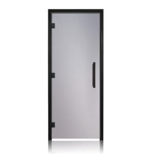Prosaunas Black Alder, Prehung Tinted ADA Glass Sauna Door 36x81 (Left 3 Black Hinges)