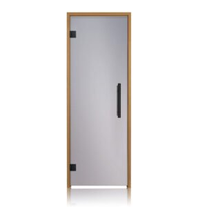 Prosaunas Thermo-Aspen Frame, Prehung Tinted Glass Sauna Door 24x73 (Left Black Hinges)
