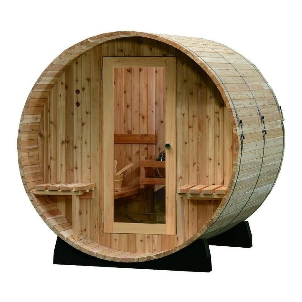 Almost Heaven Audra 2-4 Person Canopy Barrel Sauna, 6x5+1 ft. – 1 ft. Porch - Image 12