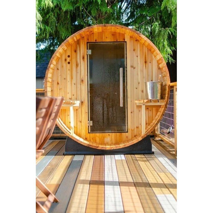 Almost Heaven Audra 2-4 Person Canopy Barrel Sauna, 6x5+1 ft. – 1 ft. Porch - Image 6