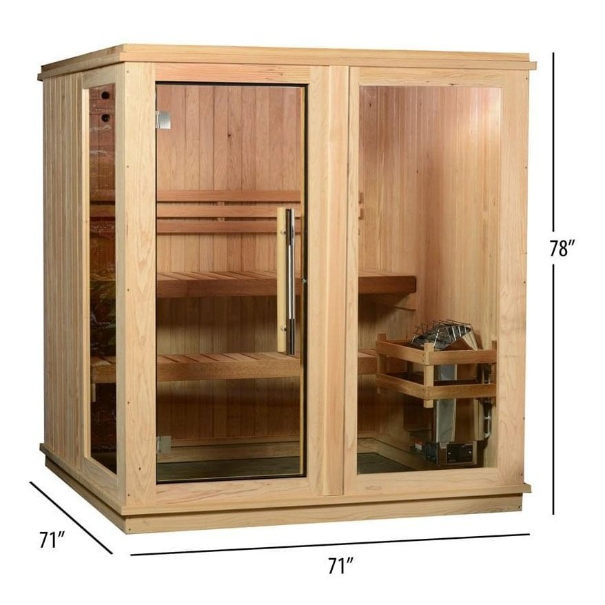 Almost Heaven Grayson 4-Person Indoor Sauna - Image 4