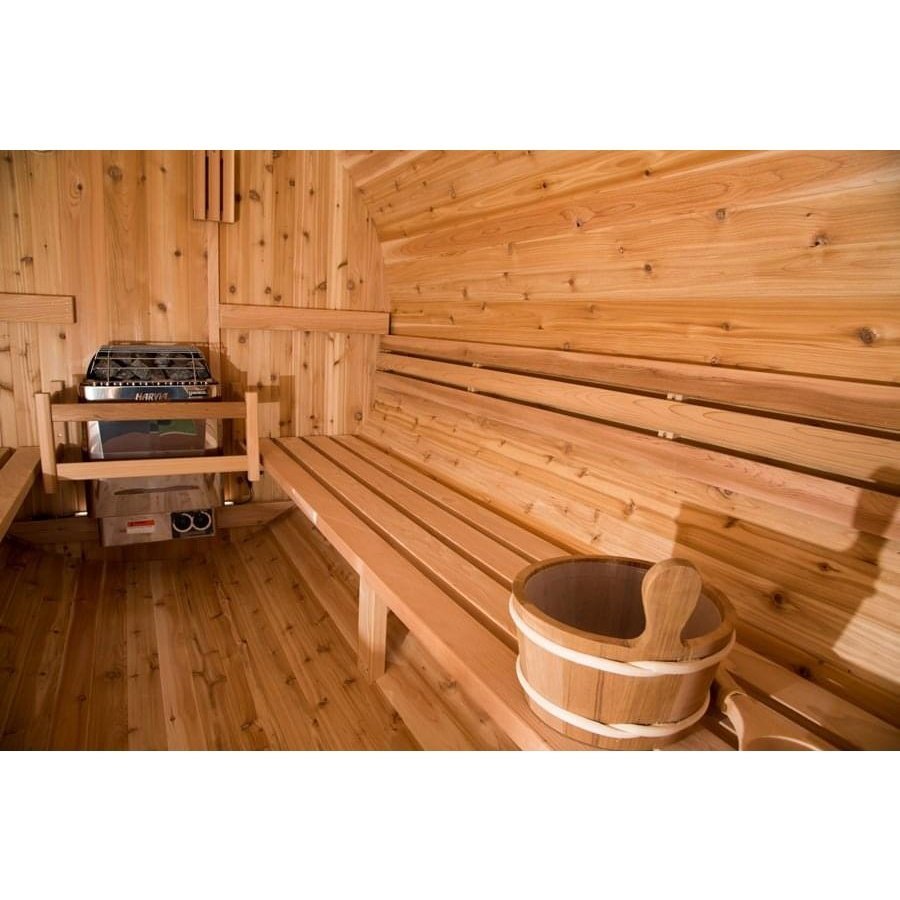Almost Heaven Huntington 4-6 Person Canopy Barrel Sauna, 6x7+1 ft. – 1 ft. Porch - Image 17