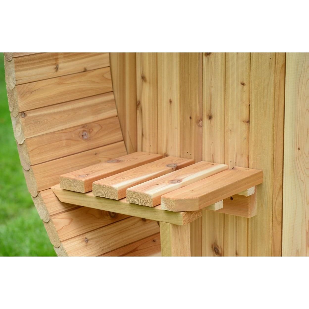Almost Heaven Huntington 4-6 Person Canopy Barrel Sauna, 6x7+1 ft. – 1 ft. Porch - Image 10