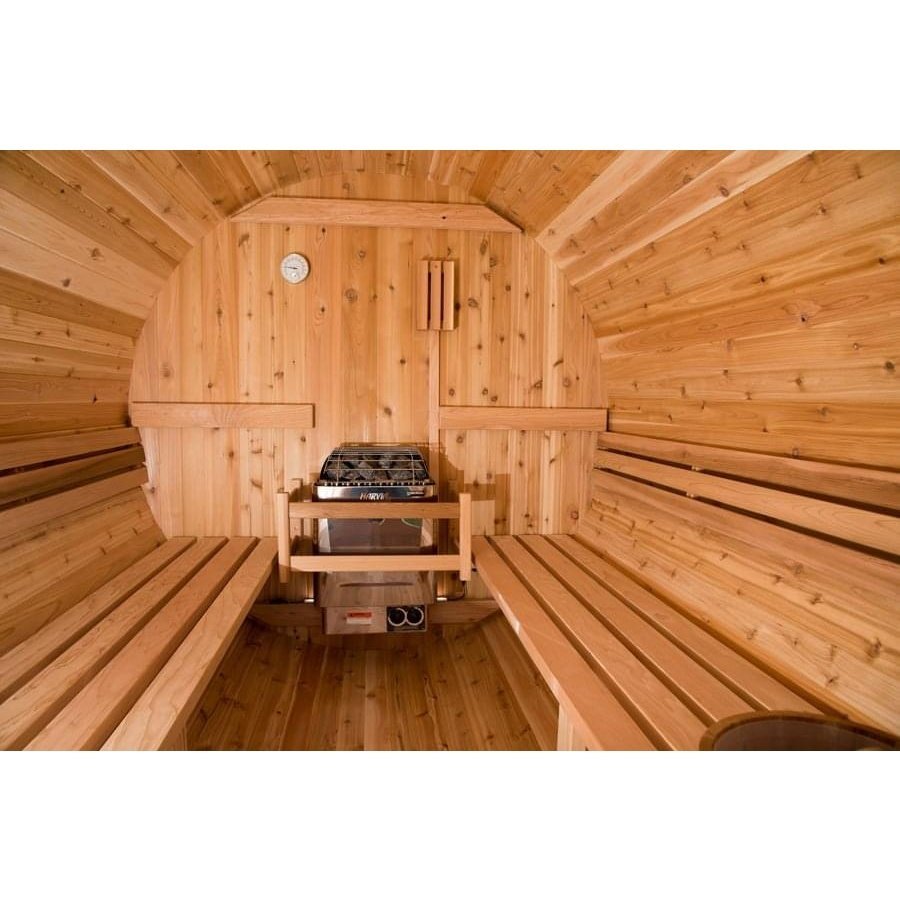 Almost Heaven Huntington 4-6 Person Canopy Barrel Sauna, 6x7+1 ft. – 1 ft. Porch - Image 9