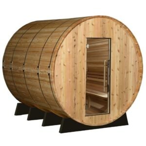 Almost Heaven Lewisburg 6-8 Person Barrel Sauna, 7x8 ft.