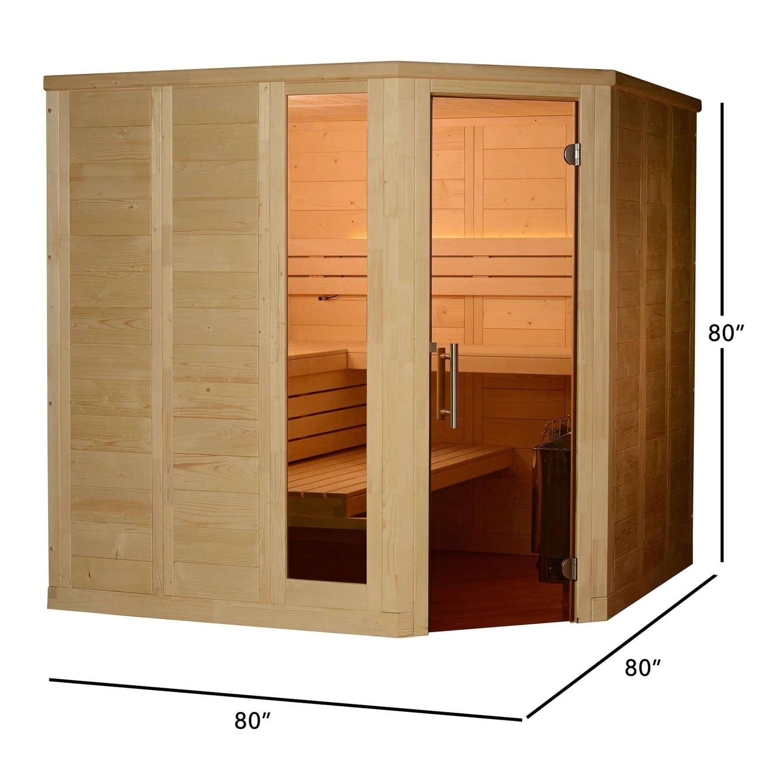 Almost Heaven Patterson 6-Person Indoor Sauna - Image 6