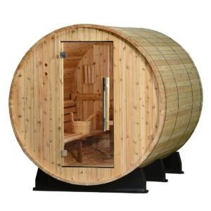Almost Heaven Princeton 6-Person Barrel Sauna, 6x8 ft.