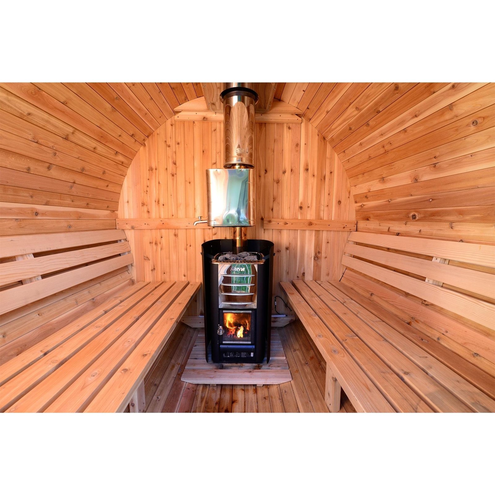 Almost Heaven Seneca 4-6 Person Barrel Sauna, 7x7 ft. - Image 9