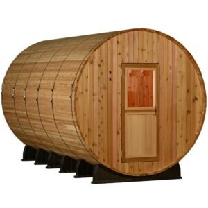 Almost Heaven Shenandoah 4-6 Person Barrel Sauna, 7x10 ft. w/ Changing Room