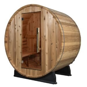 Almost Heaven Watoga 2-4 Person Classic Barrel Sauna, 6x5 ft.