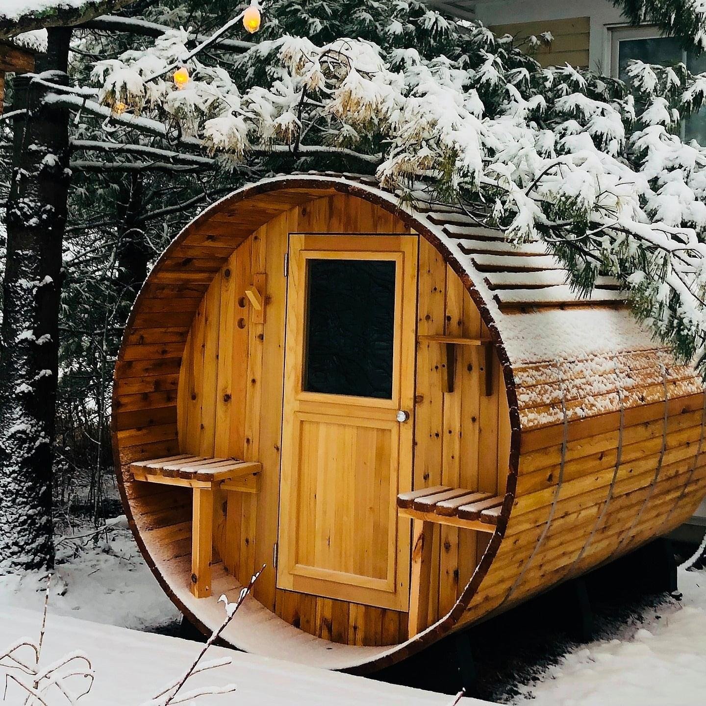 Almost Heaven Wood Sauna Door w/ Window - Image 2