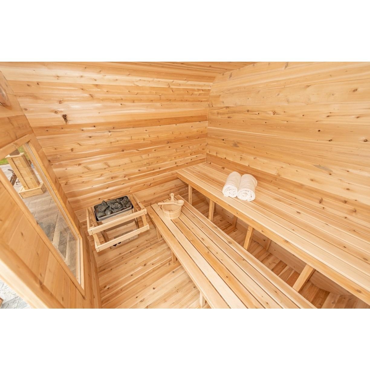 Dundalk Leisurecraft Luna 2-4 Person Cube Cabin Sauna - Image 11