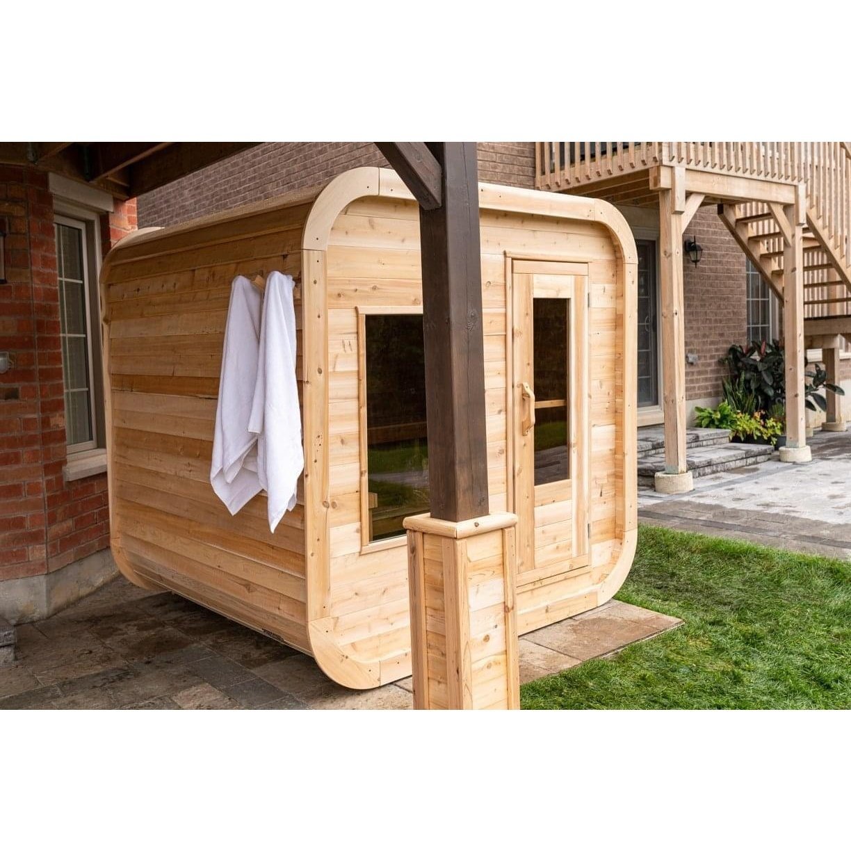 Dundalk Leisurecraft Luna 2-4 Person Cube Cabin Sauna - Image 5