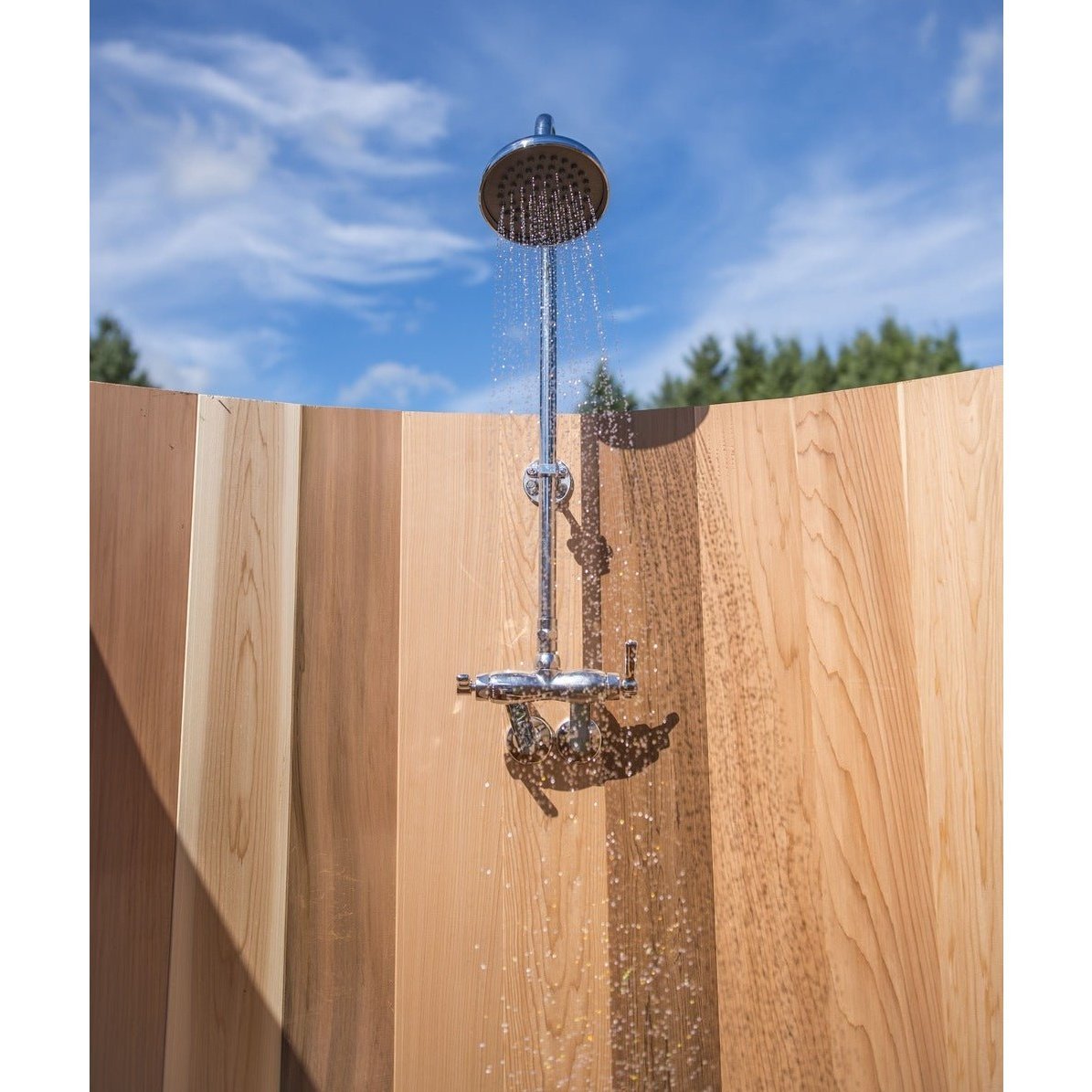 Dundalk Leisurecraft Rainbow Outdoor Shower (Knotty/Clear Red Cedar) - Image 7