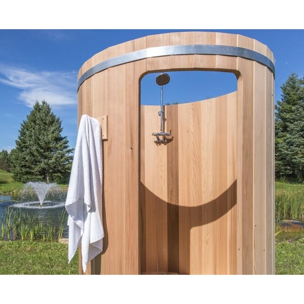 Dundalk Leisurecraft Rainbow Outdoor Shower (Knotty/Clear Red Cedar) - Image 11