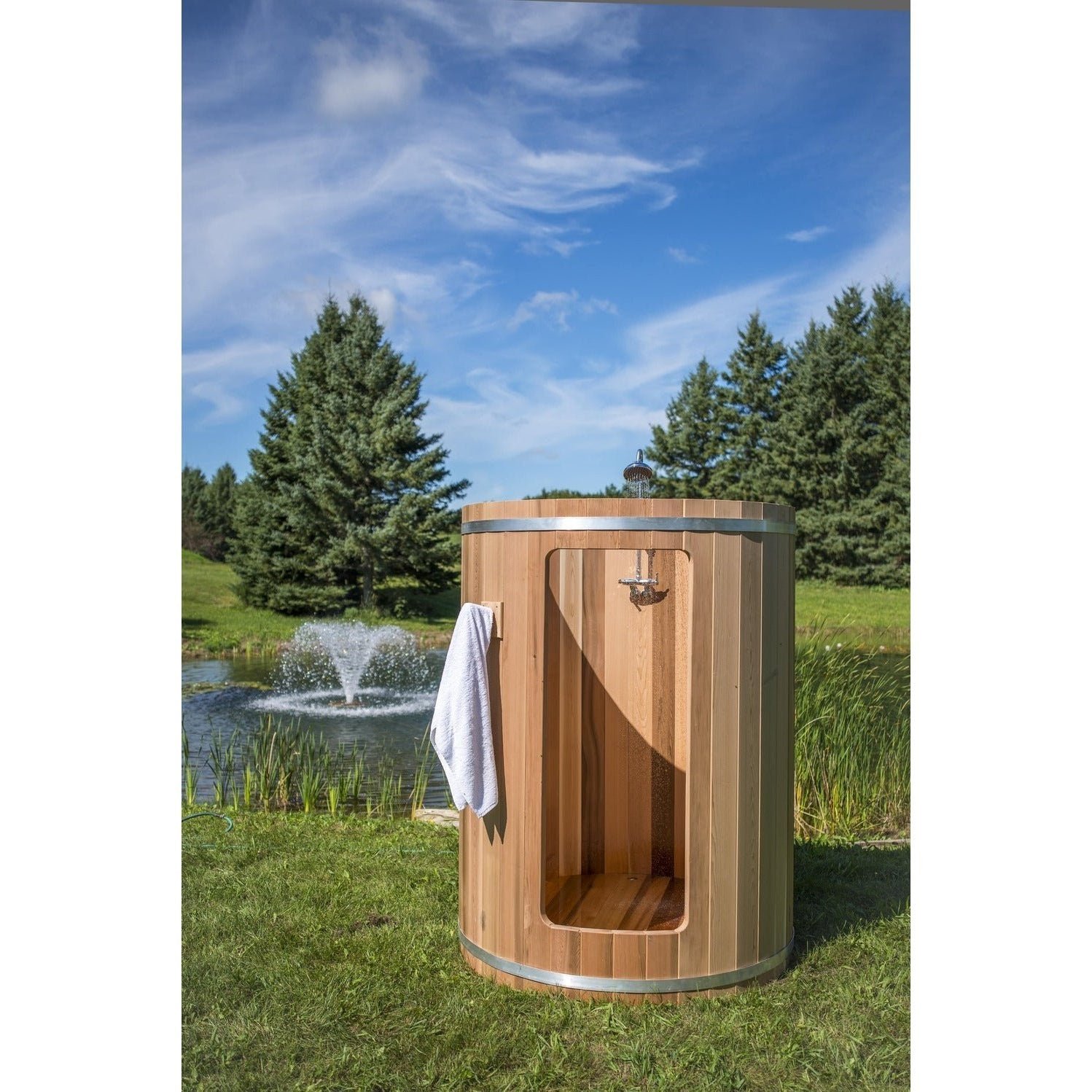 Dundalk Leisurecraft Rainbow Outdoor Shower (Knotty/Clear Red Cedar) - Image 8
