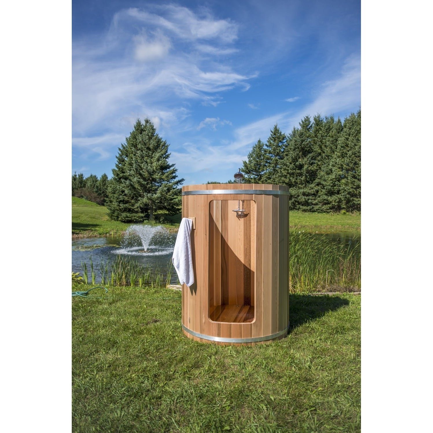 Dundalk Leisurecraft Rainbow Outdoor Shower (Knotty/Clear Red Cedar) - Image 15