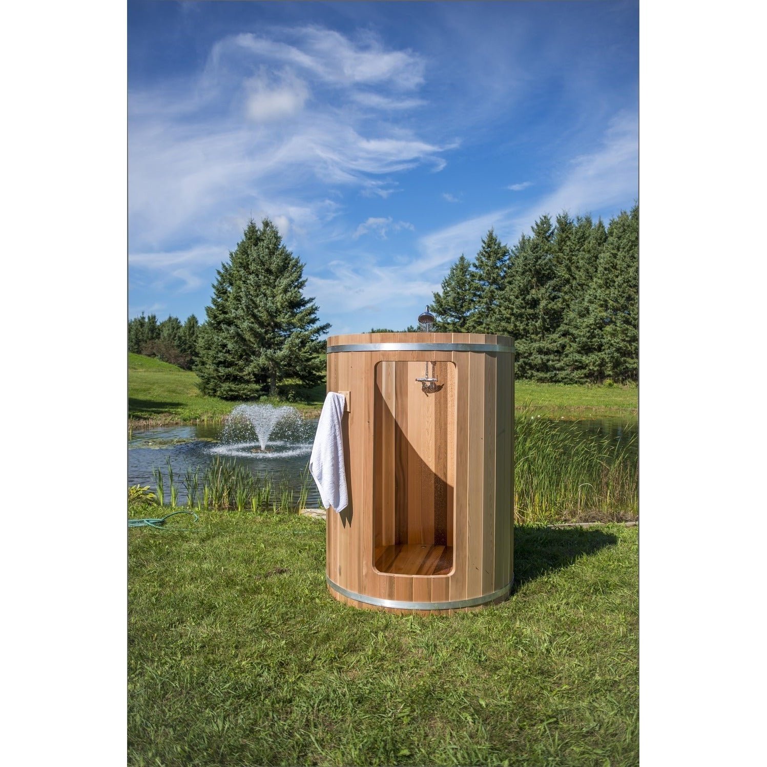 Dundalk Leisurecraft Rainbow Outdoor Shower (Knotty/Clear Red Cedar) - Image 16