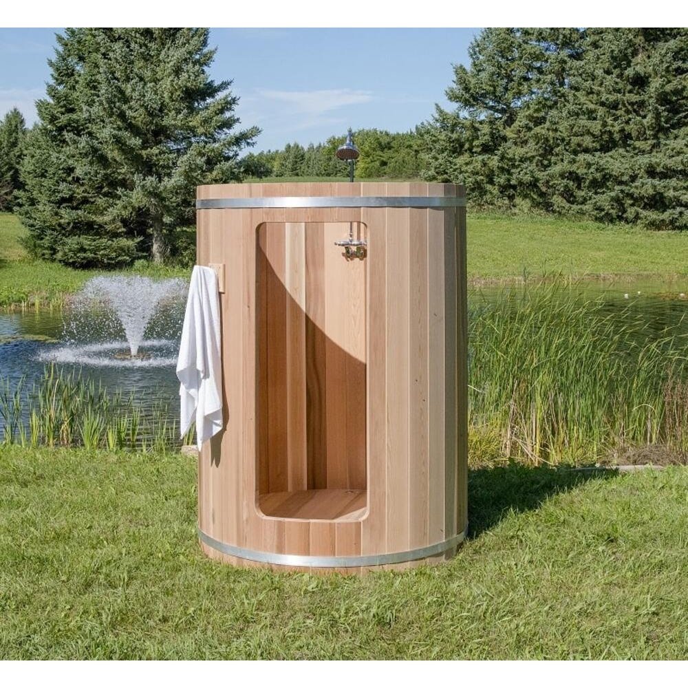 Dundalk Leisurecraft Rainbow Outdoor Shower (Knotty/Clear Red Cedar) - Image 5