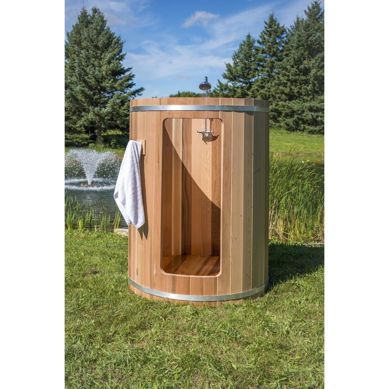 Dundalk Leisurecraft Rainbow Outdoor Shower (Knotty/Clear Red Cedar) - Image 6