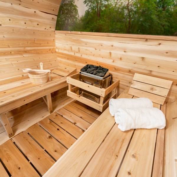 Dundalk Leisurecraft Serenity MP 2-4 Person Barrel Sauna w/ Panoramic Windows - Image 6