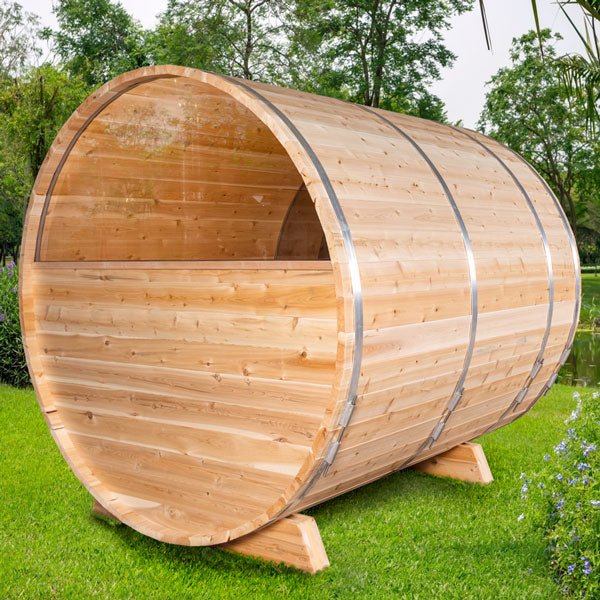 Dundalk Leisurecraft Serenity MP 2-4 Person Barrel Sauna w/ Panoramic Windows - Image 7