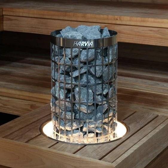 Embedding Flange w/ LED-Lighting for Harvia Cilindro Half Series 11kW Sauna Heater - Image 2