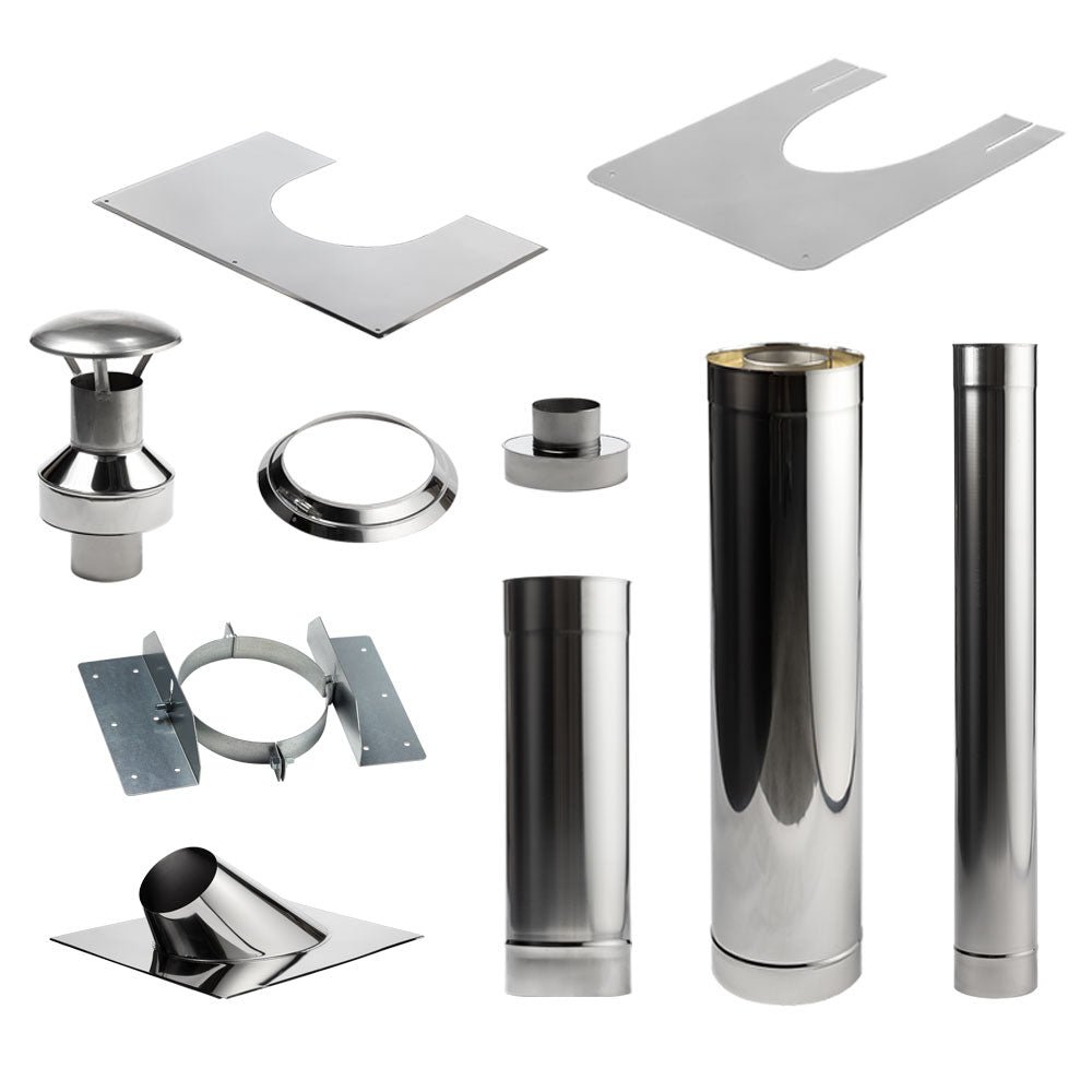 HUUM Sauna Wood Stove Chimney Set, Thru-Ceiling - Image 2