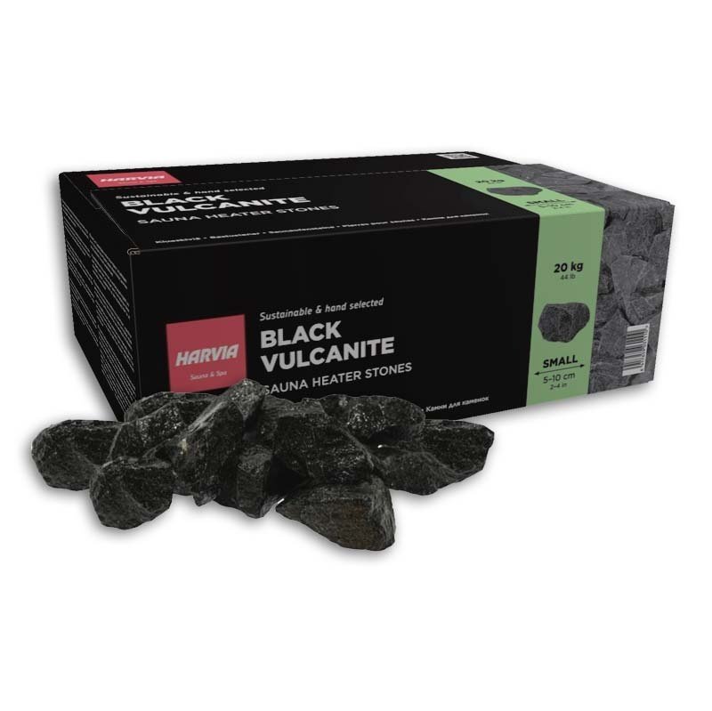 Harvia Black Vulcanite Sauna Stones 5-10cm / 20 kg AC3040 - Image 2