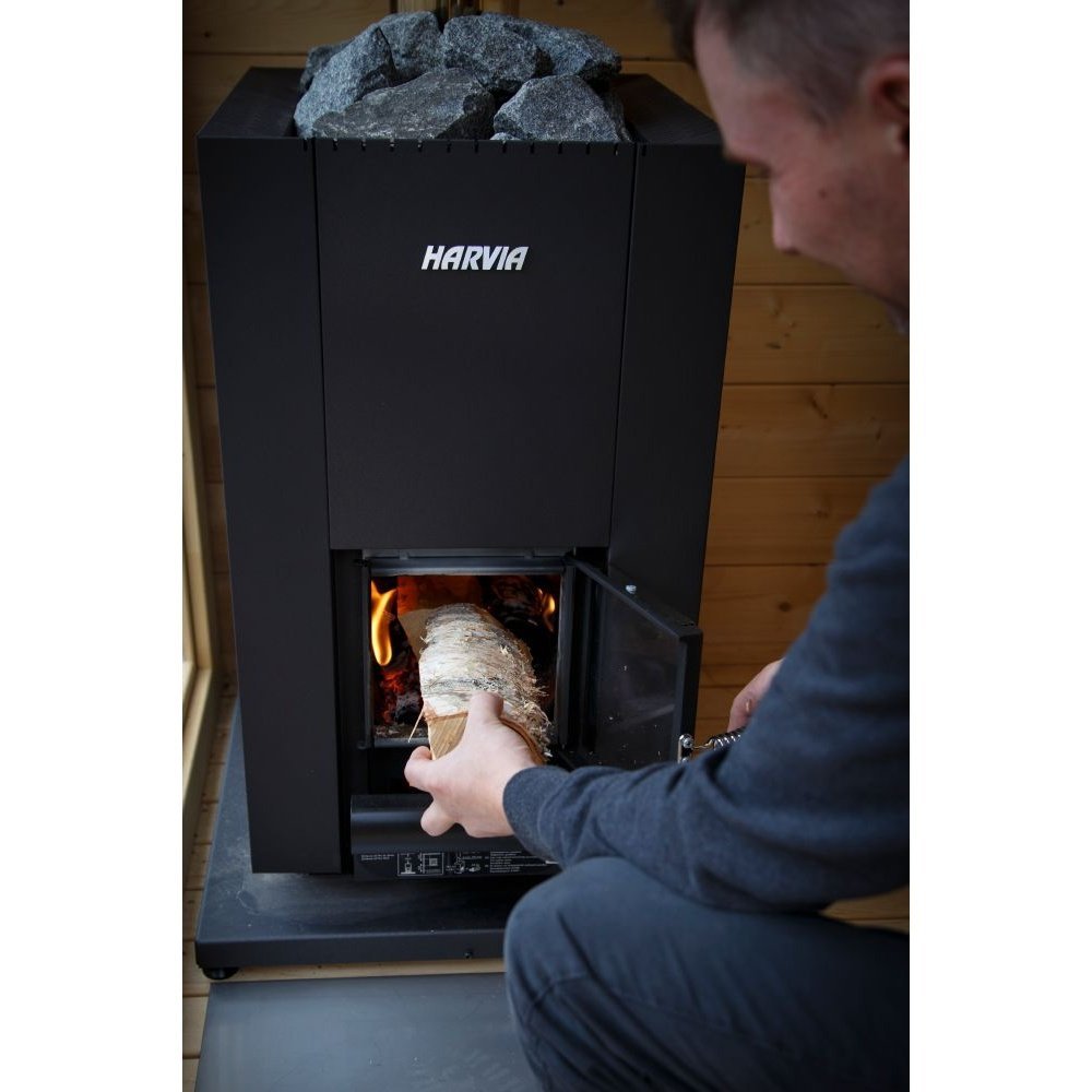 Harvia Linear 18 Compact Wood-Burning Sauna Stove - Image 4