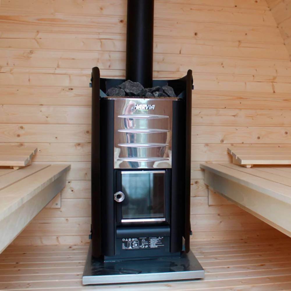 Harvia Black M3 Wood-Burning Stove Kit - Image 5