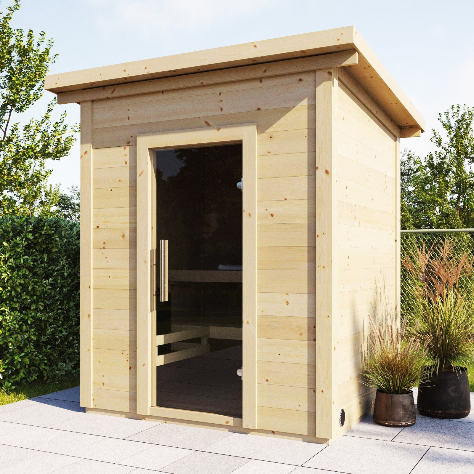 SaunaLife G2 4-Person Outdoor Cabin Sauna - Image 2