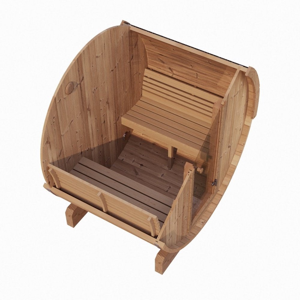 SaunaLife E6 3-Person Barrel Sauna, 59"x81" - Image 2