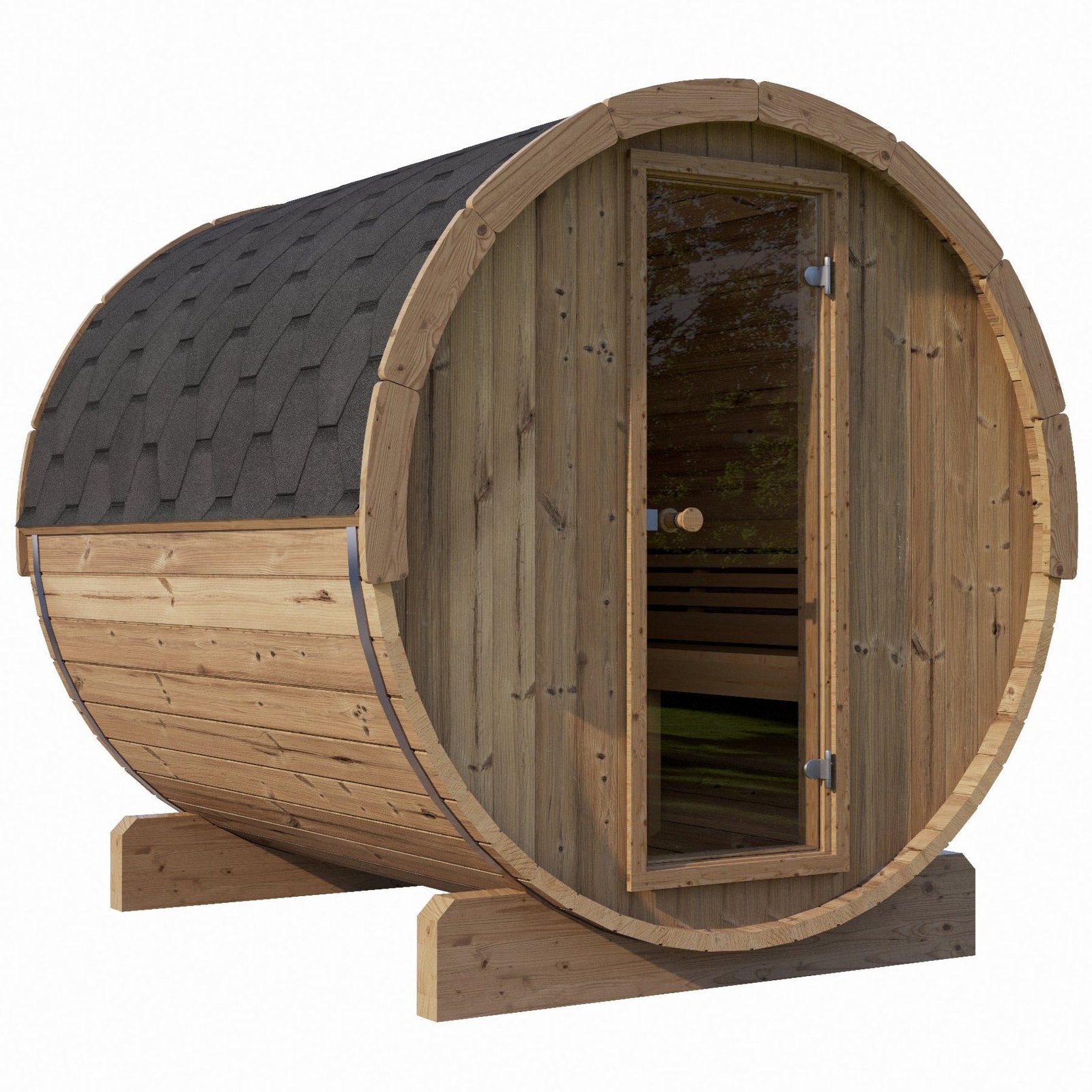 SaunaLife E8 6-Person Barrel Sauna, 87"x 81"