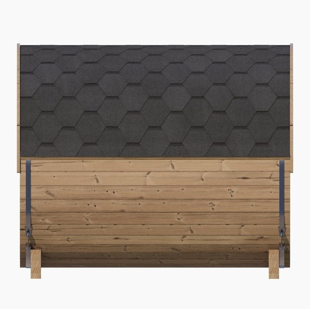 SaunaLife E8G 6-Person Barrel Sauna w/ Front Glass, 87"x 81" - Image 4