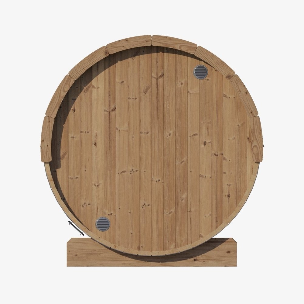 SaunaLife E8G 6-Person Barrel Sauna w/ Front Glass, 87"x 81" - Image 5
