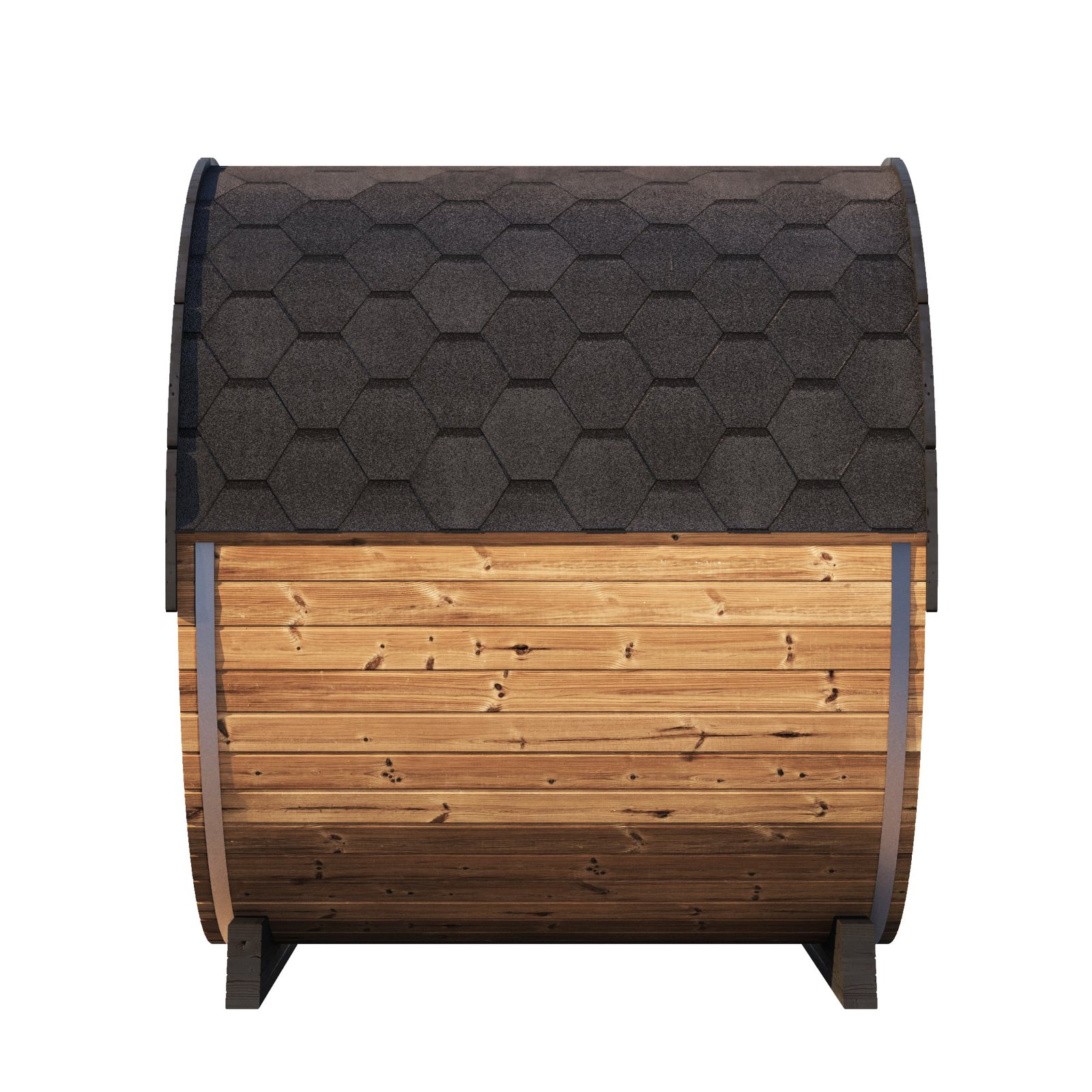 SaunaLife EE8G 6-Person Barrel Sauna w/ Rear Benches & Front Windows, 79"L x 91"D - Image 8