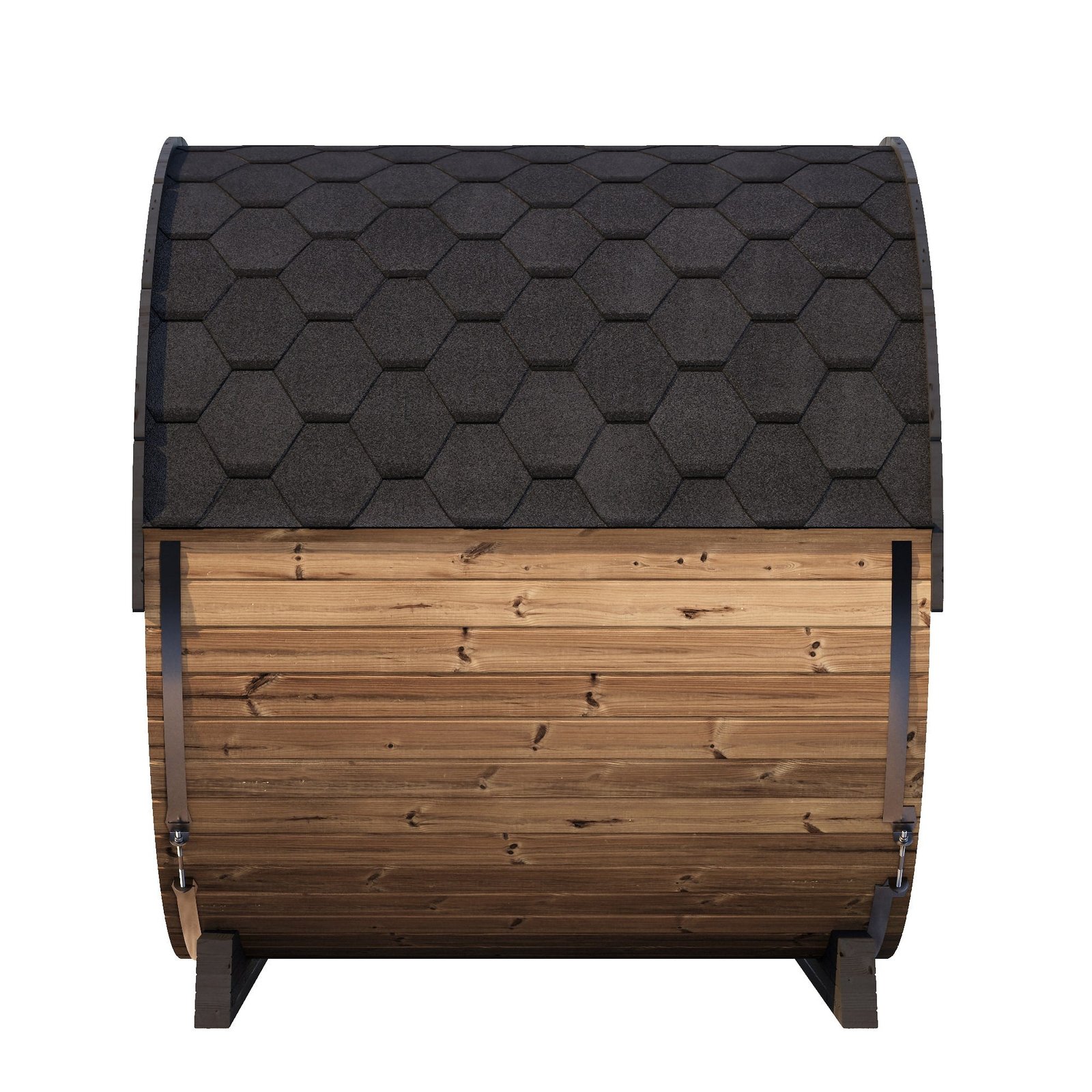SaunaLife EE8G 6-Person Barrel Sauna w/ Rear Benches & Front Windows, 79"L x 91"D - Image 6