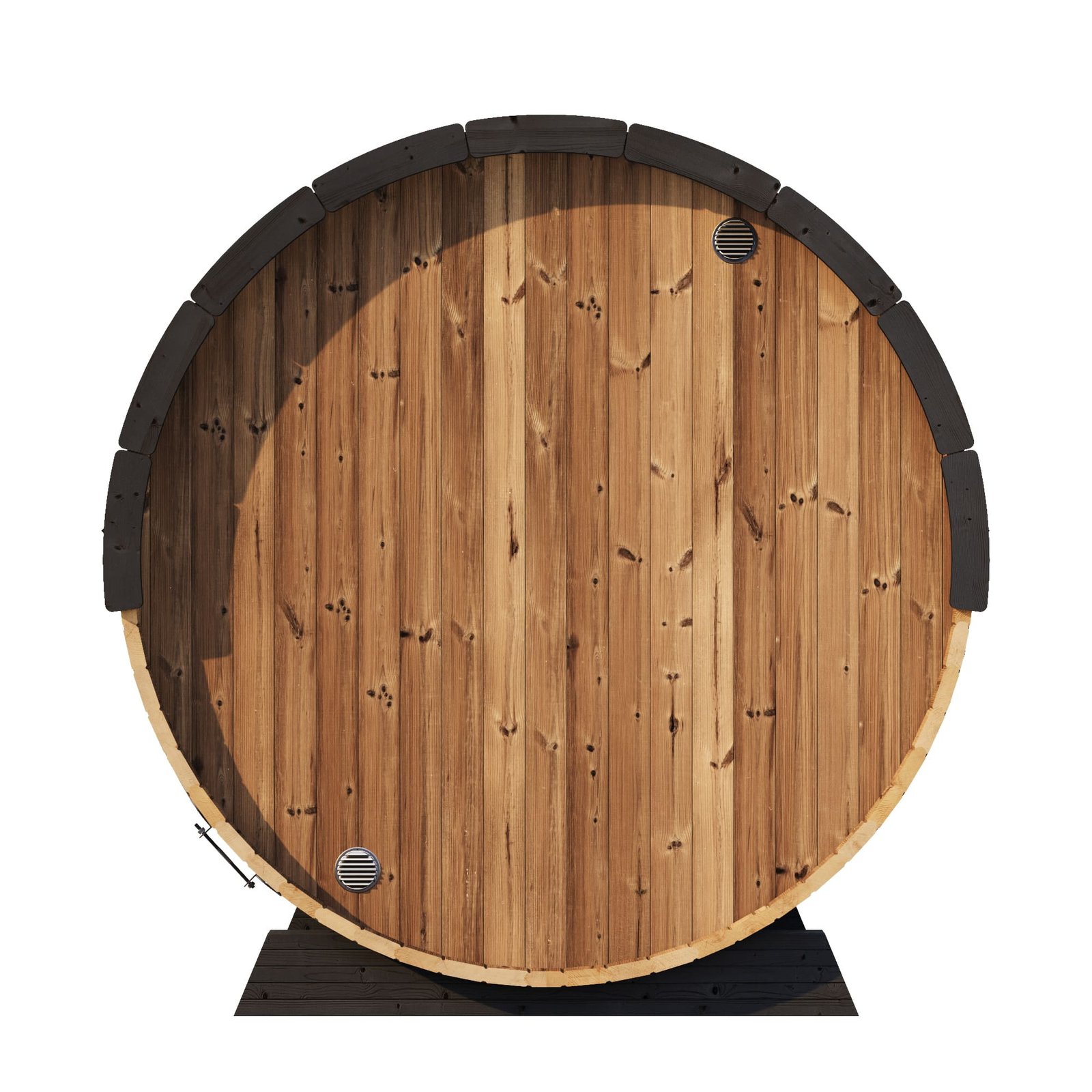 SaunaLife EE8G 6-Person Barrel Sauna w/ Rear Benches & Front Windows, 79"L x 91"D - Image 7