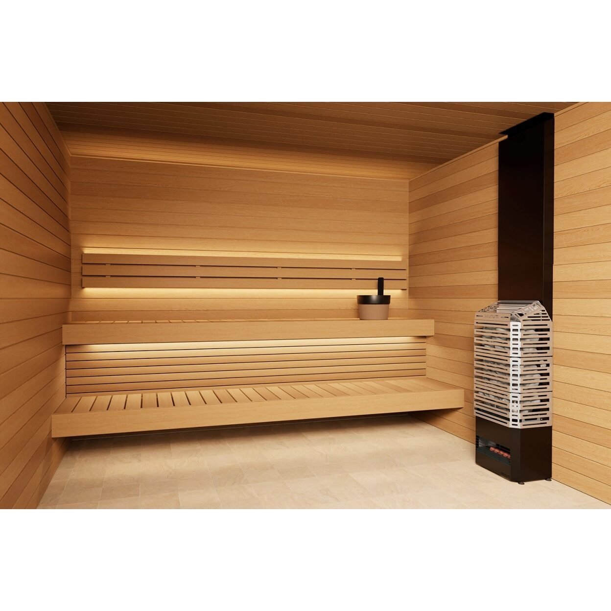 Saunum AIR 5 Sauna Heater, 4.8 w/ Climate Equalizer - Stainless - Image 6