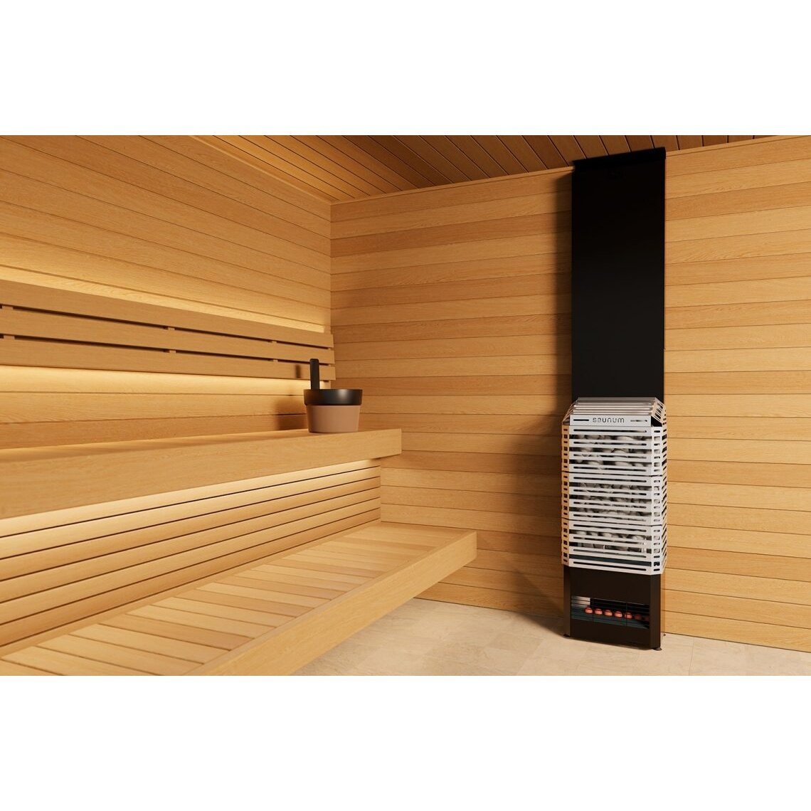 Saunum AIR 5 Sauna Heater, 4.8 w/ Climate Equalizer - Stainless - Image 4