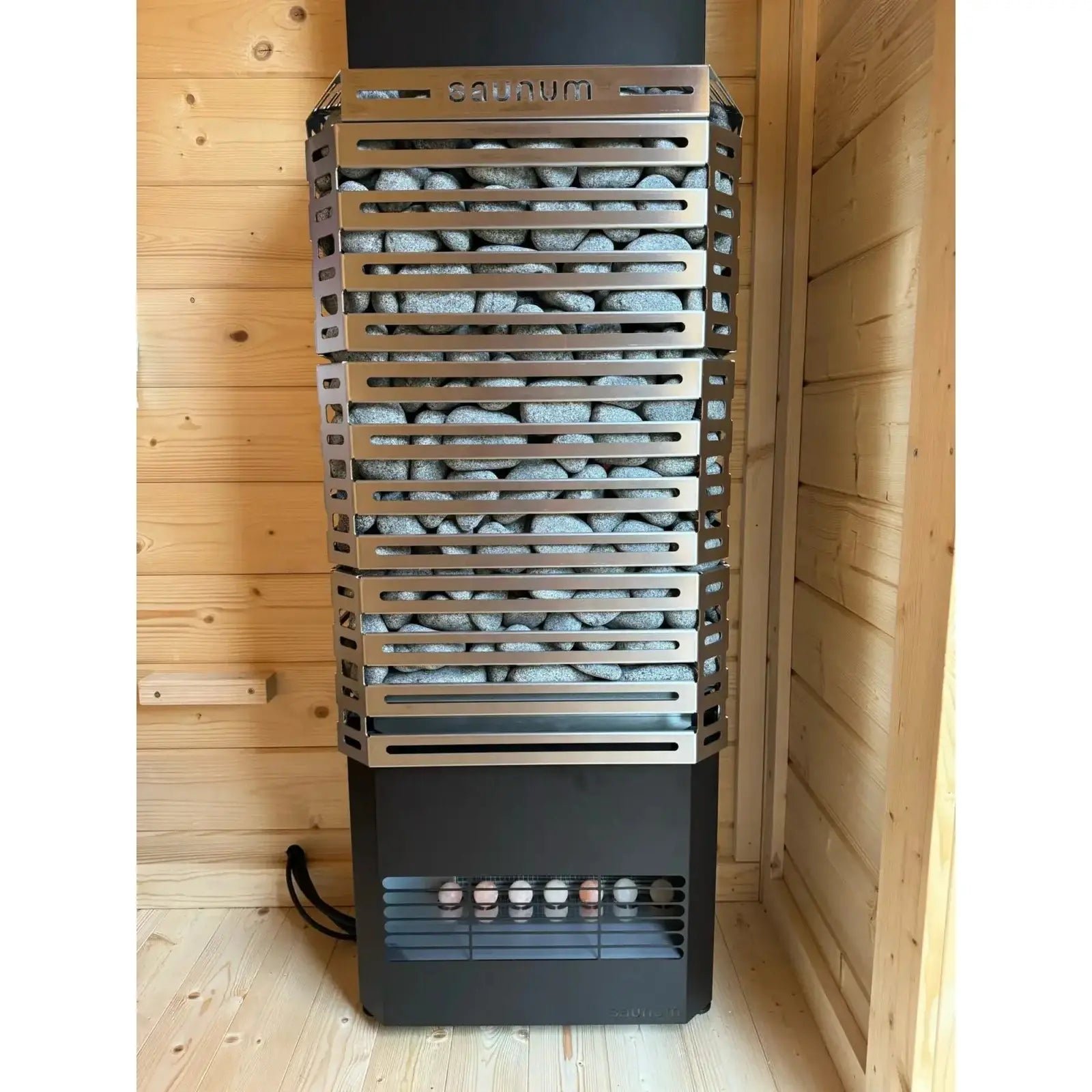 Saunum AIR 5 WiFi Sauna Heater Package, 4.8kW - Stainless Steel - Image 2