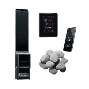 Saunum AIR 7 WiFi Sauna Heater Package, 6.4kW - Black